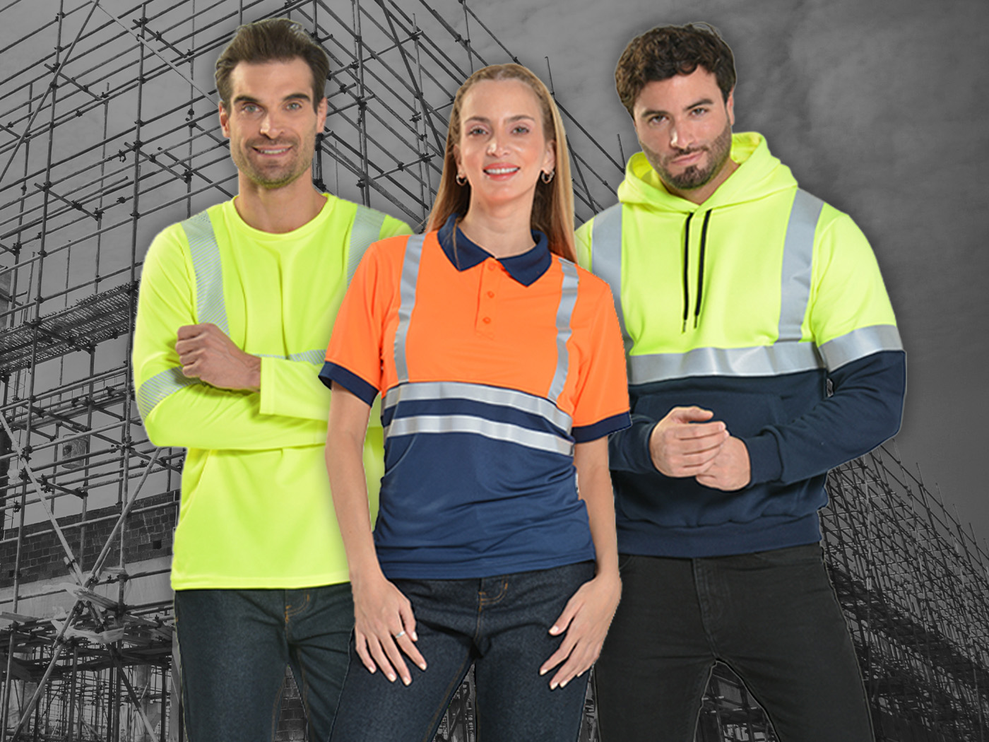 Uniformes de seguridad industrial resistentes y de alta visibilidad